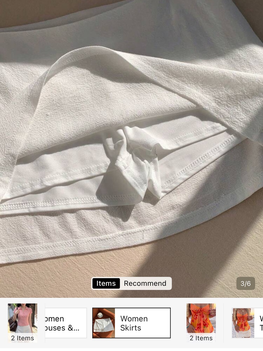 Women's White Mini Skort- Clean Everyday Style image 4